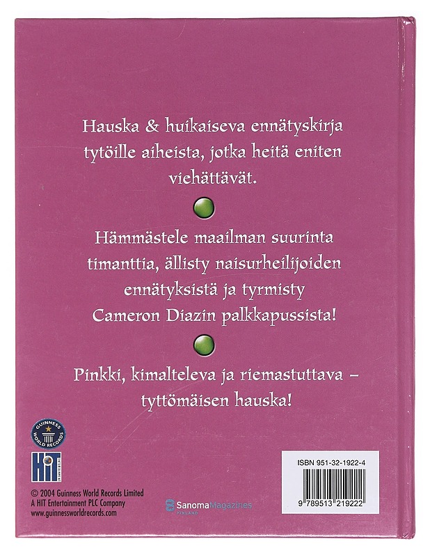 Guinness world records for girls - Ainger, Lorna - Tietokirjat ja oppaat - 10105619571 - 1