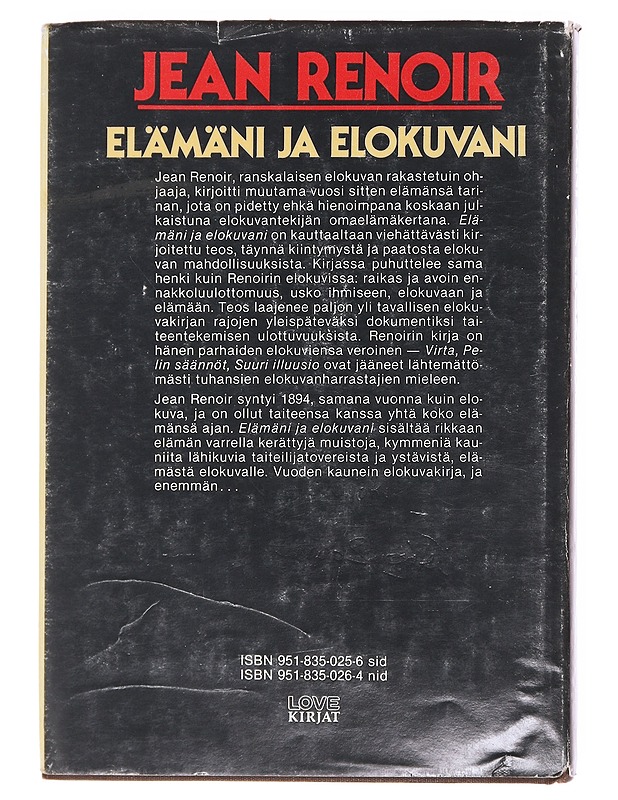 Elämäni ja elokuvani - Renoir, Jean - Elämäkerrat ja muistelmat - 10105619582 - 1