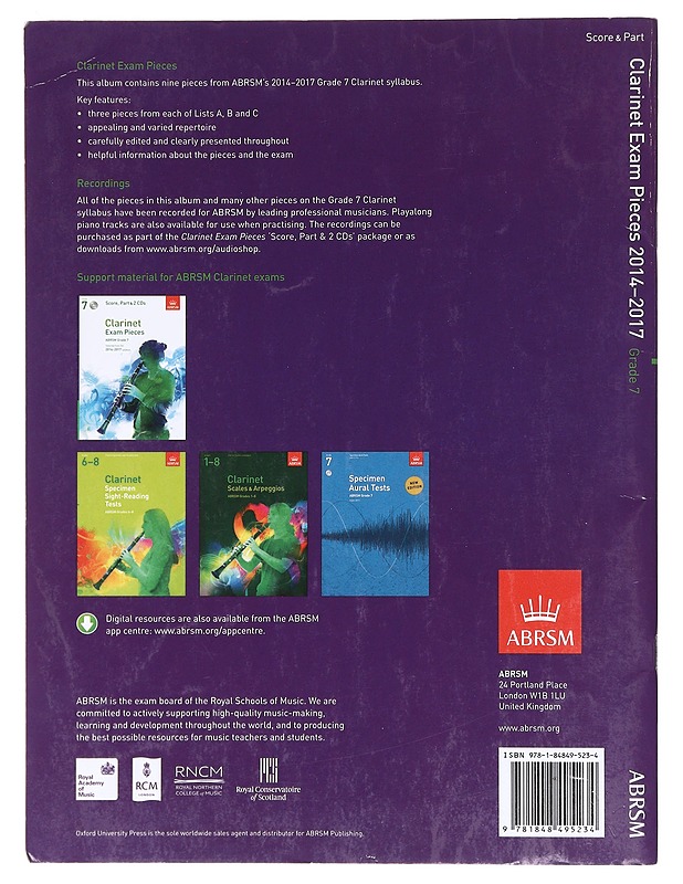 Clarinet Exam Pieces 2014-2017 - Tietokirjat ja oppaat - 10105619694 - 1