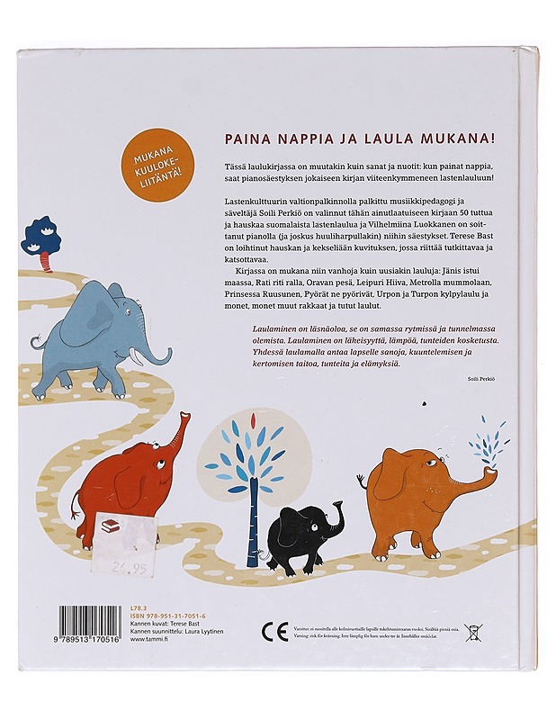 Soiva laulukirja: paina nappia ja laula mukana! : 50 suomalaista lastenlaulua - Perkiö, Soili - Musiikki- ja elokuvakirjat - 10105619868 - 1