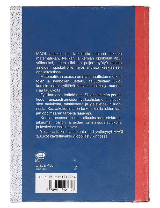 Maol-taulukot - Venäläinen, Marja - Opetusmateriaaleja ympäristökasvatukseen - 10105619881 - 1