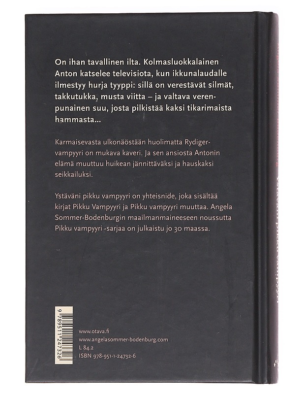 Ystäväni pikku vampyyri - Sommer-Bodenburg, Angela - Lastenkirjat - 10105619890 - 1