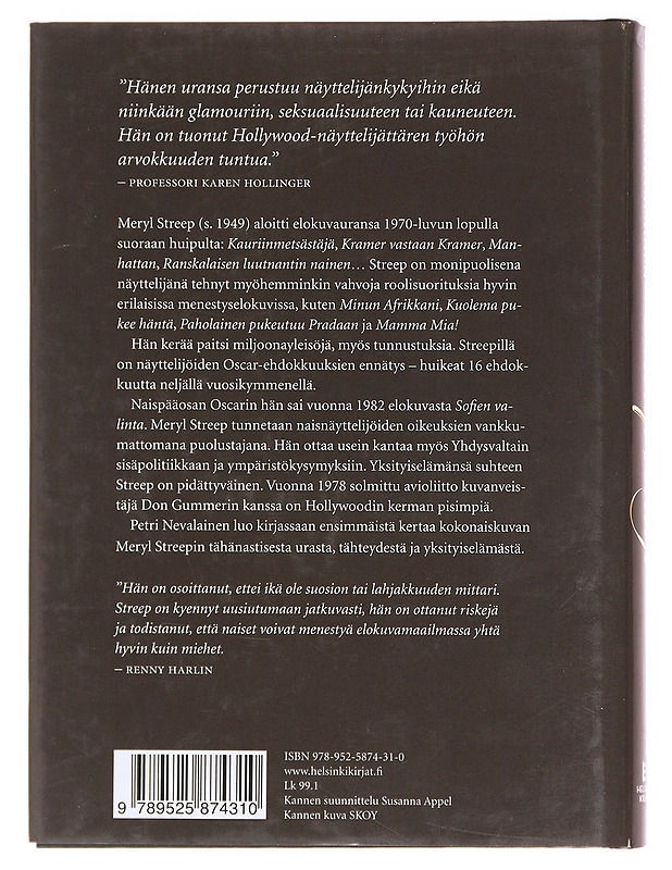 Meryl Streep - Petri Nevalainen - Historiakirjat - 10105620043 - 1