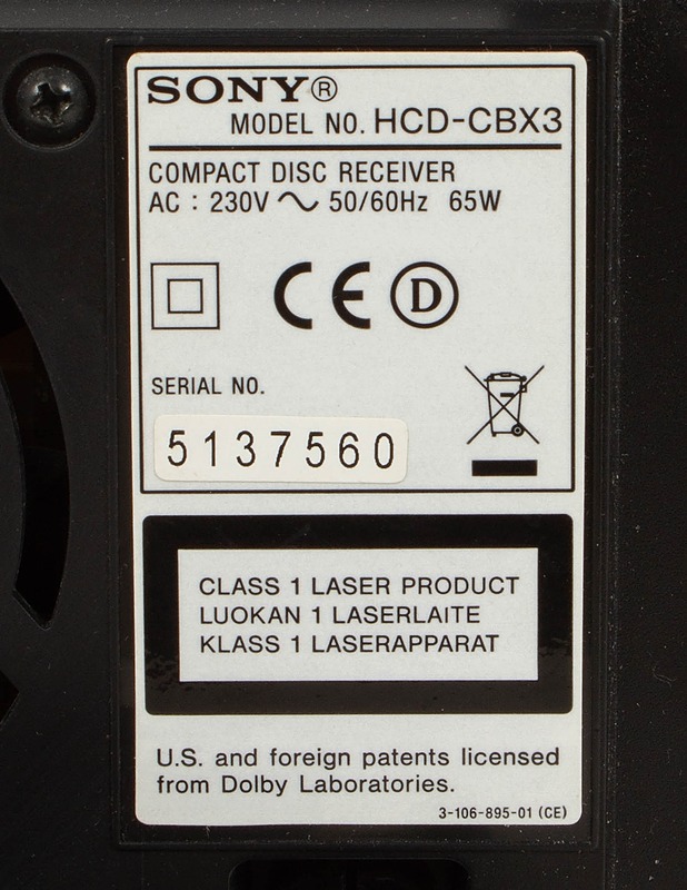 SONY HCD-CBX CD-soitin/vastaanotin ja LG FE-DV25VE kaiutinpari mikrostereosarjana - Audio - 10105620300 - 2