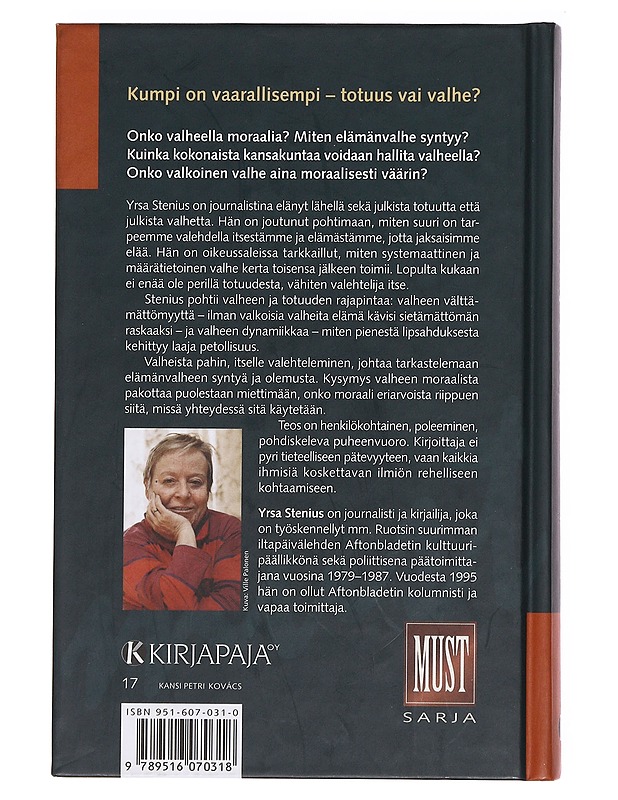 Totuudesta ja valheesta - Stenius, Yrsa - Tietokirjat ja oppaat - 10105620328 - 1