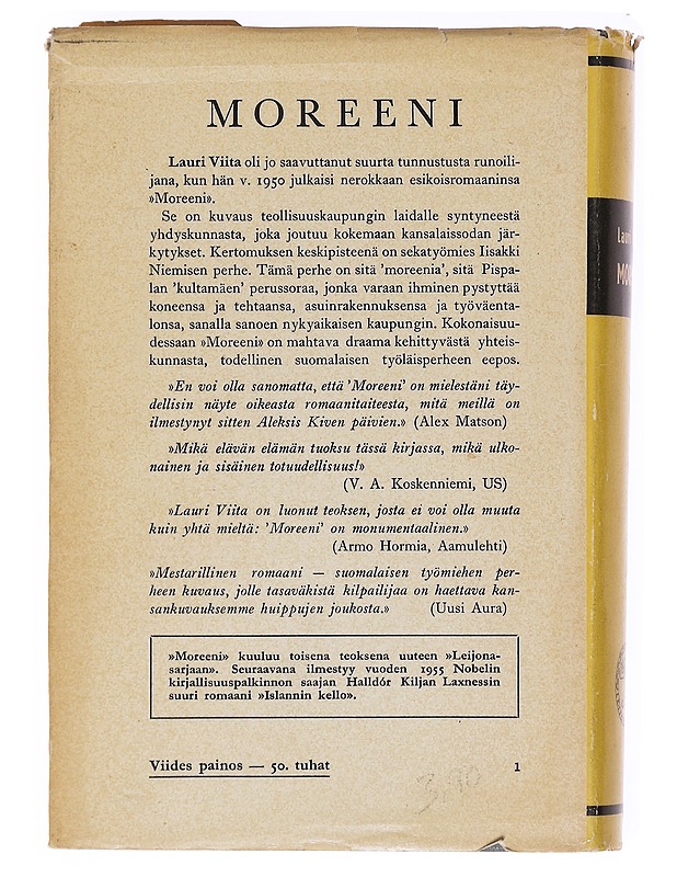 Lauri Viita : Moreeni - Runot ja näytelmät - 10105620334 - 1