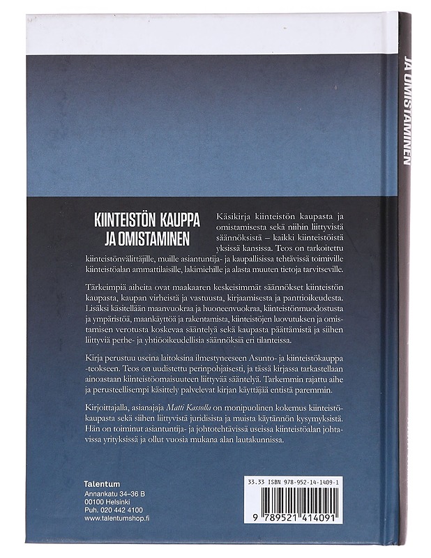Kiinteistön kauppa ja omistaminen - Matti Kasso - Tietokirjat ja oppaat - 10105620359 - 1