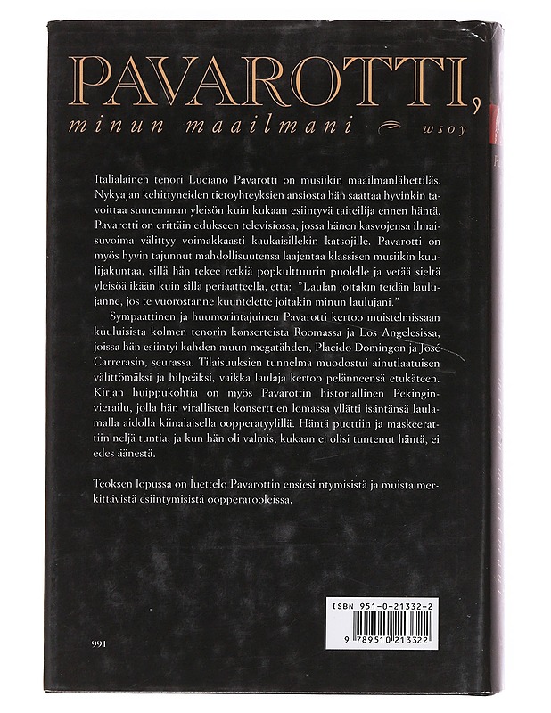 Pavarotti, minun maailmani - Pavarotti, Luciano - Elämäkerrat ja muistelmat - 10105620381 - 1