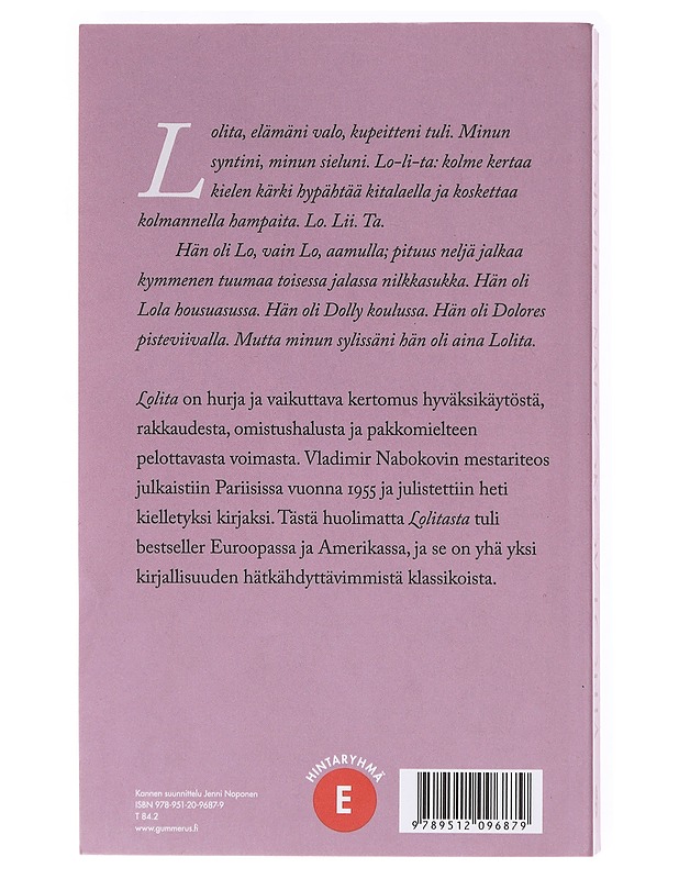 Lolita - Nabokov, Vladimir - Romaanit ja novellit - 10105620424 - 1
