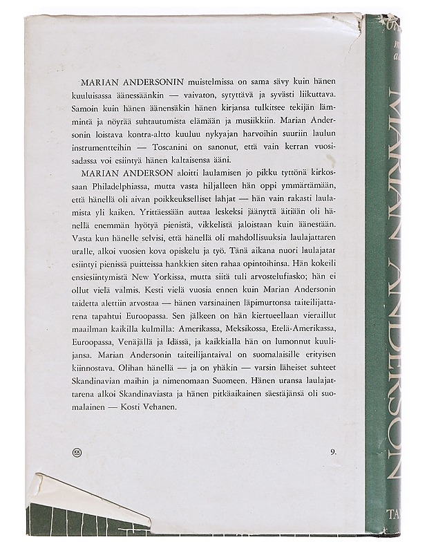 Oi Herra, mikä aamu -  Marian Anderson - Elämäkerrat ja muistelmat - 10105620548 - 1