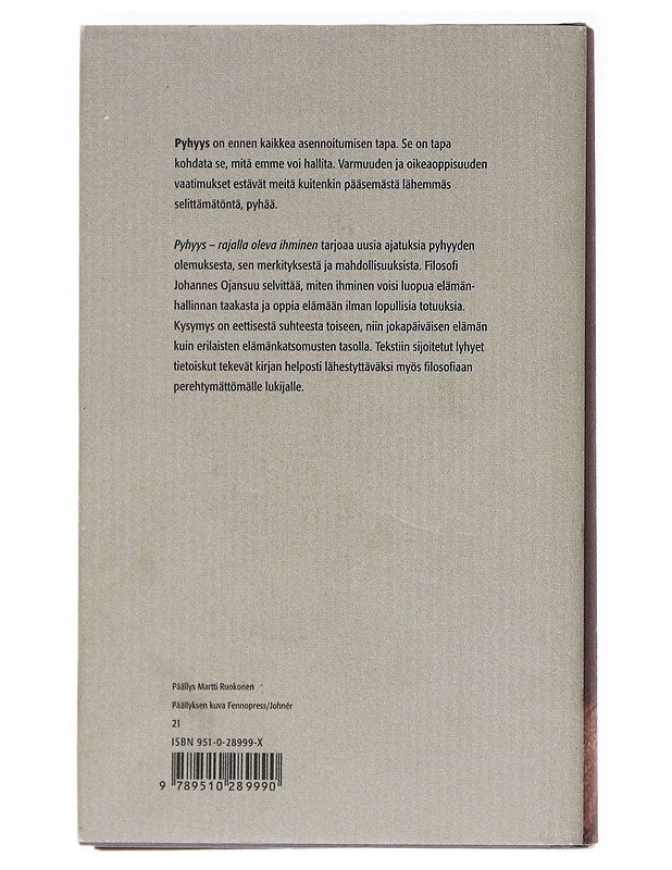 Pyhyys / rajalla oleva ihminen - Johannes Ojansuu - Tietokirjat ja oppaat - 10105620634 - 1