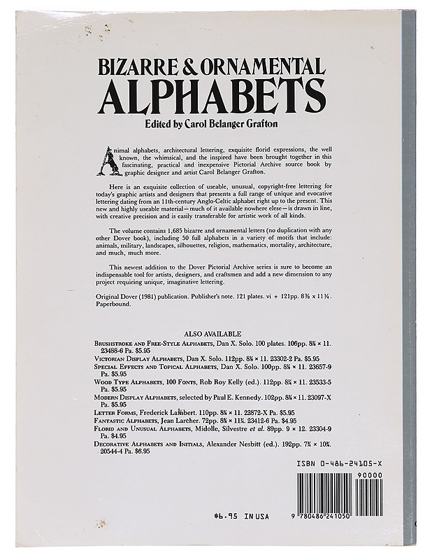 Bizarre and ornamental alphabets - Grafton, Carol Belanger - Romaanit ja novellit - 10105620657 - 1