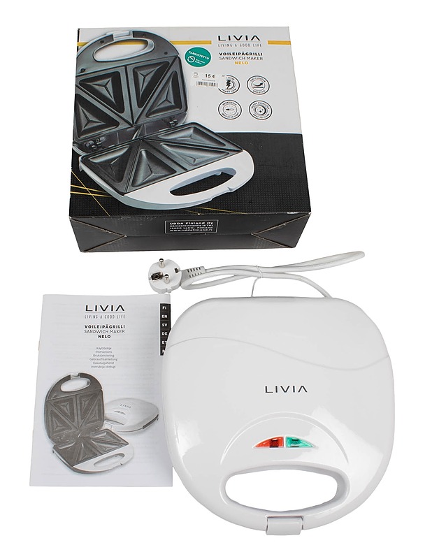 LIVIA NELO SM8009 -voileipägrilli  - Kodinkoneet - 10105620707 - 0