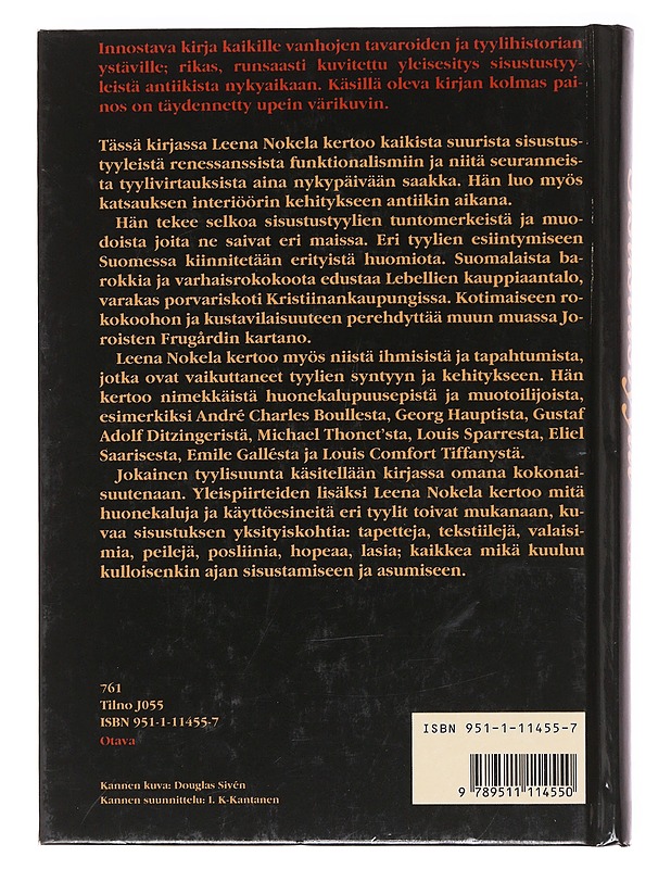 Sisustustyylit antiikista nykyaikaan - Nokela, Leena - Historiakirjat - 10105620793 - 1