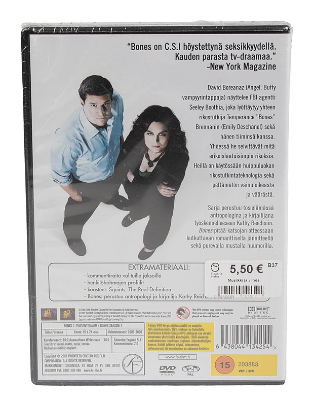 Bones 1. tuotantokausi - DVD - DVD-elokuvat - 10105620870 - 1