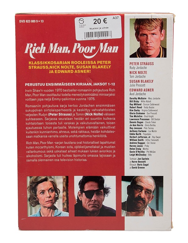 Rich man poor man 12 jaksoa - DVD - DVD-elokuvat - 10105620892 - 1