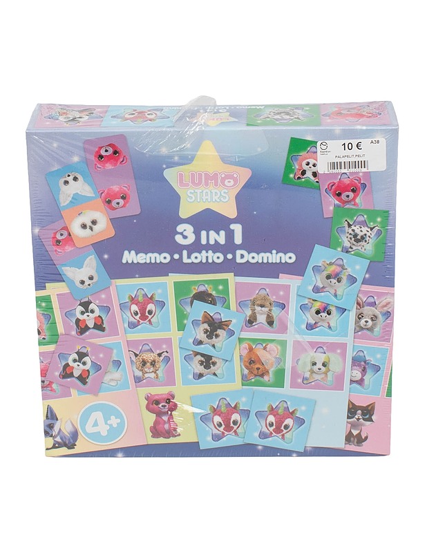 TACTIC Lumo Stars Memo-Lotto-Domino 3-in-1 peli - Lasten pelit - 10105620900 - 0