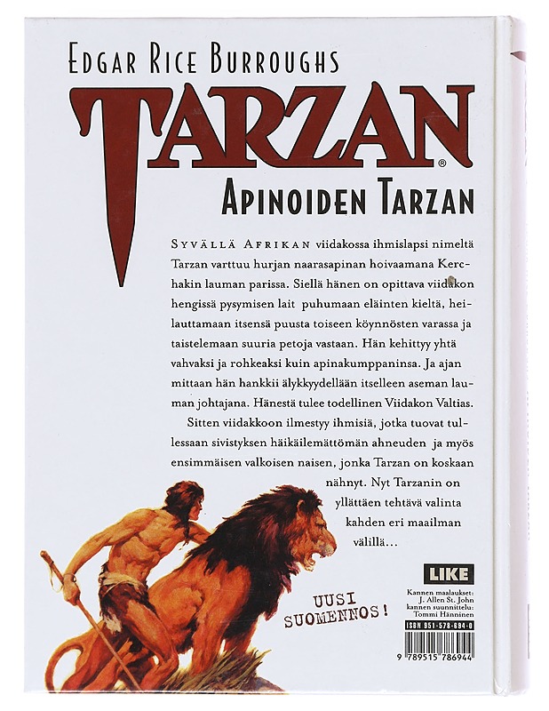 Apinoiden Tarzan - Burroughs, Edgar Rice - Nuorten kirjat - 10105620956 - 1