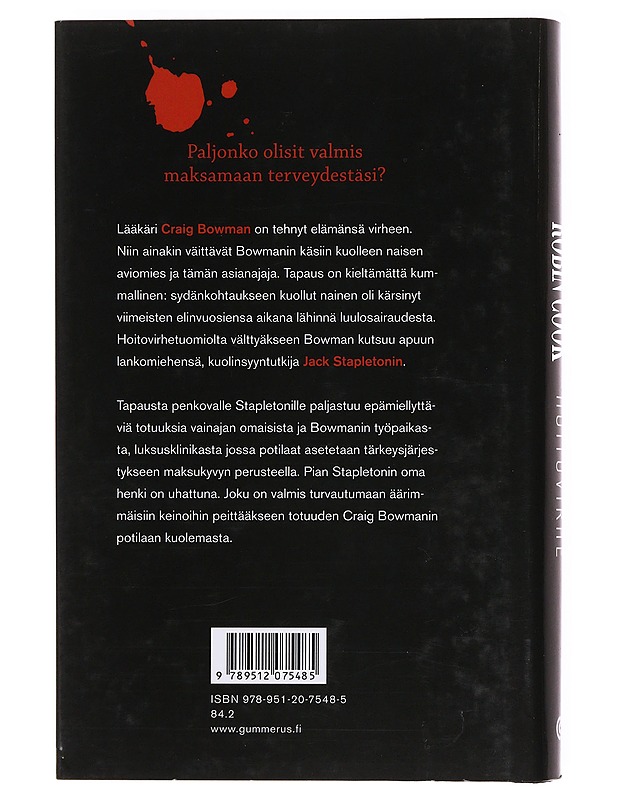 Hoitovirhe - Cook, Robin - Romaanit ja novellit - 10105620965 - 1