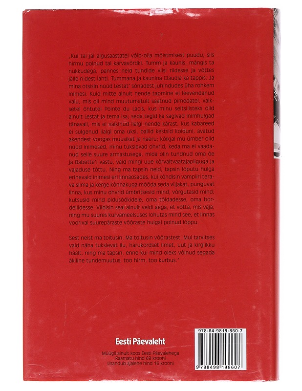 Intervjuu vampiiriga - Anne Rice - Romaanit ja novellit - 10105620981 - 1