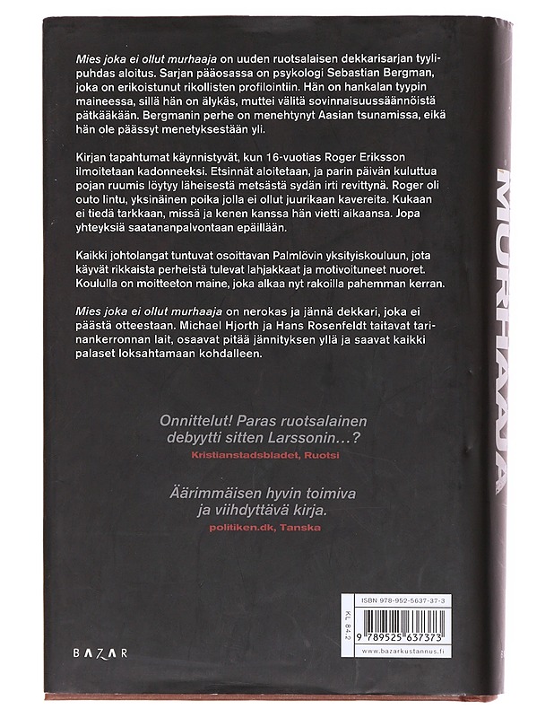Mies joka ei ollut murhaaja - Hjorth, Michael - Romaanit ja novellit - 10105620979 - 1