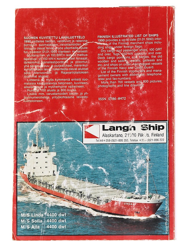 Suomen kuvitettu laivaluettelo 1990 - Hannu Vapalahti - Tietokirjat ja oppaat - 10105620985 - 1