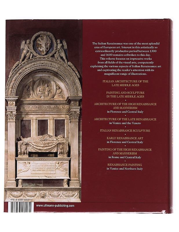 The art of the Italian renaissance : architecture, sculpture, painting, drawing - Toman, Rolf - Taide- ja kulttuurikirjat - 10105621222 - 1