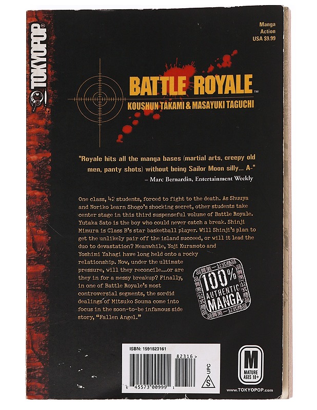 Battle Royale Volume 3 -  Koushun Takami K-18 - Sarjakuvat - 10105621424 - 1