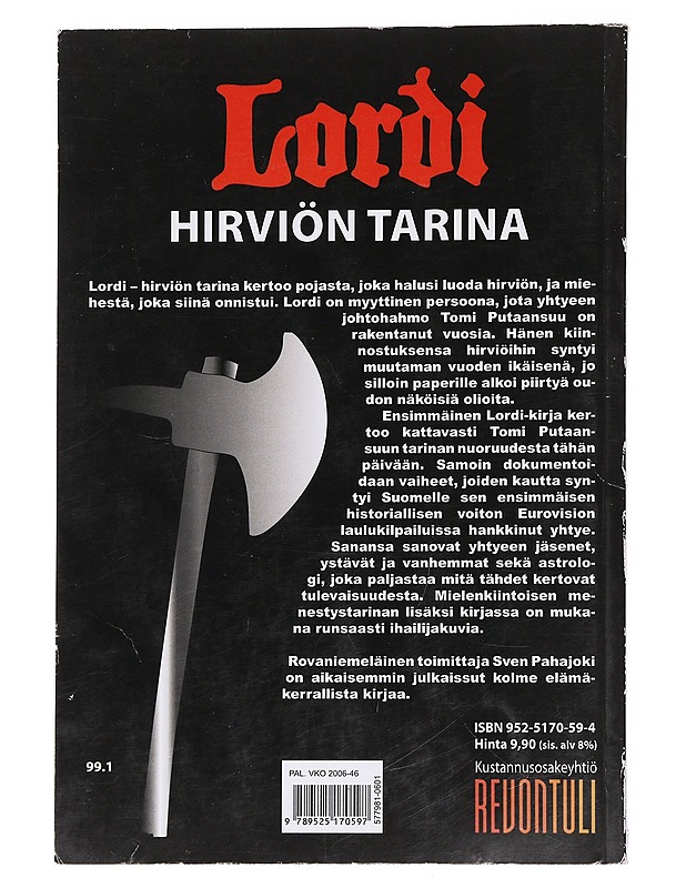 Lordi : hirviön tarina - Pahajoki, Sven - Historiakirjat - 10105621423 - 1