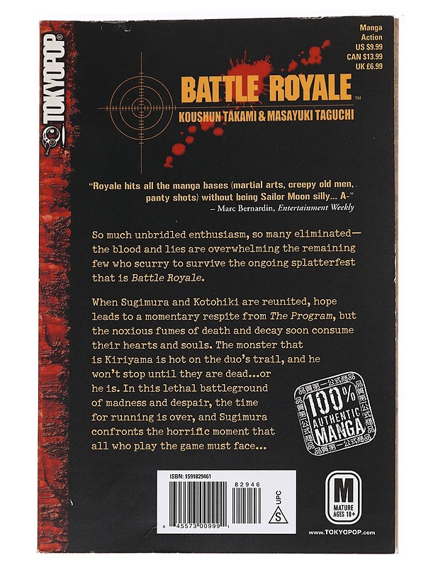 Battle Royale Volume 11 -  Koushun Takami K-18 - Sarjakuvat - 10105621480 - 1