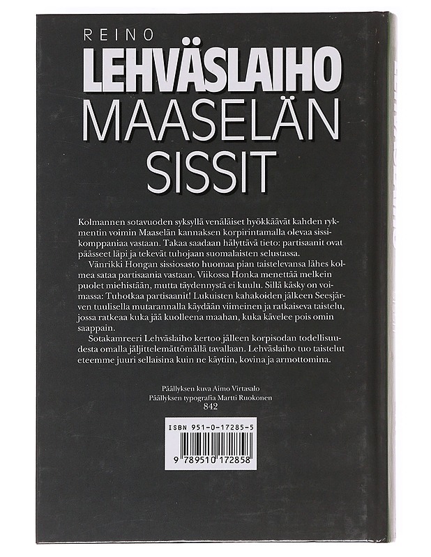 Maaselän sissit, romaani - Reino Lehväslaiho - Romaanit ja novellit - 10105621487 - 1