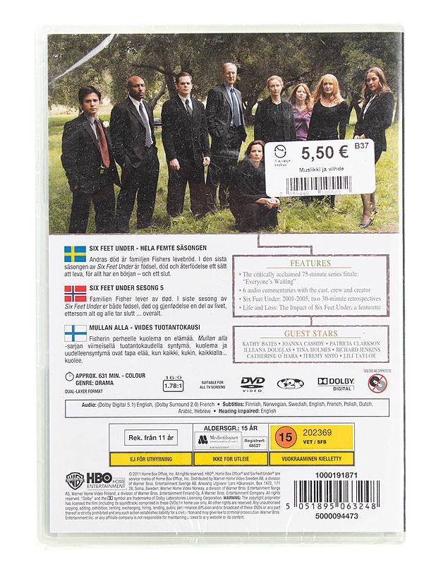 Six Feet Under (Mullan alla) 5 tuotantokausi - DVD - DVD-elokuvat - 10105621898 - 1