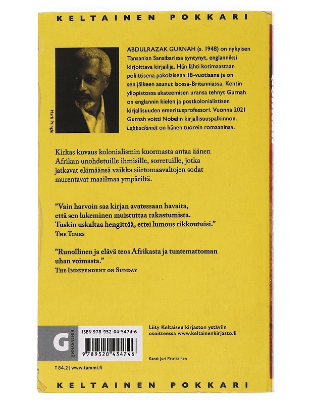 Loppuelämät - Gurnah, Abdulrazak - Romaanit ja novellit - 10105622060 - 1