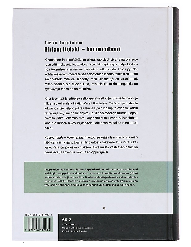 Kirjanpitolaki kommentaari - Jarmo Leppiniemi - Tietokirjat ja oppaat - 10105622099 - 1