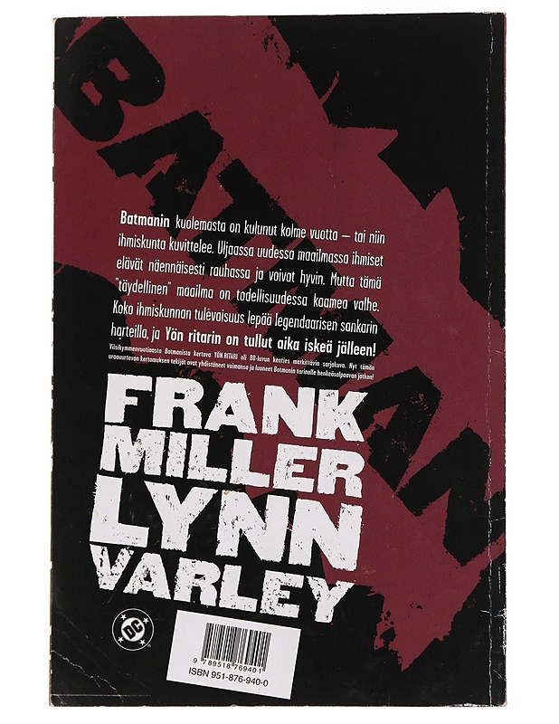 Yön ritari iskee jälleen. 3 - Miller, Frank - Sarjakuvat - 10105622133 - 1