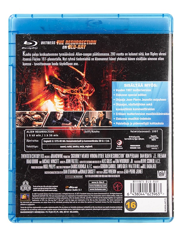 Alien : ylösnousemus - Blu-ray - Blu-ray-levyt - 10105622231 - 1
