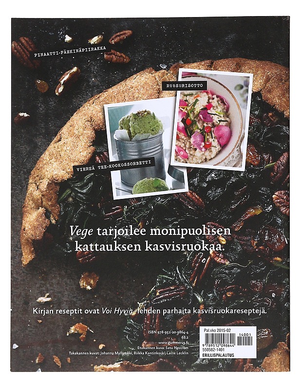 Vege : herkullista kasvisruokaa - Rantala, Annika - Ruokakirjat - 10105622261 - 1