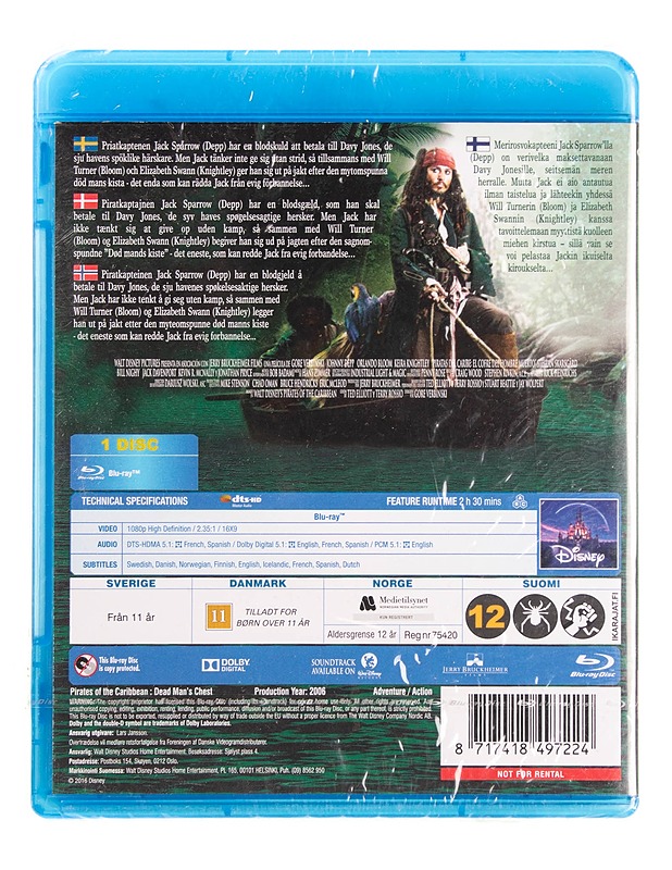 Disney : Pirates of the caribbean: dead man's chest - Blu-ray-levyt - 10105622329 - 0