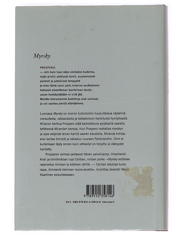 Myrsky - Shakespeare, William - Tietokirjat ja oppaat - 10105622334 - 1