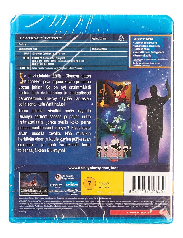 Disney : Fantasia The orginal classic - Blu-ray - Blu-ray-levyt - 10105622341 - 1