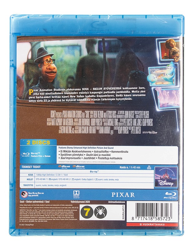 Disney/Pixar : Soul - Sielun syövereissä - Blu-ray - Blu-ray-levyt - 10105622356 - 1