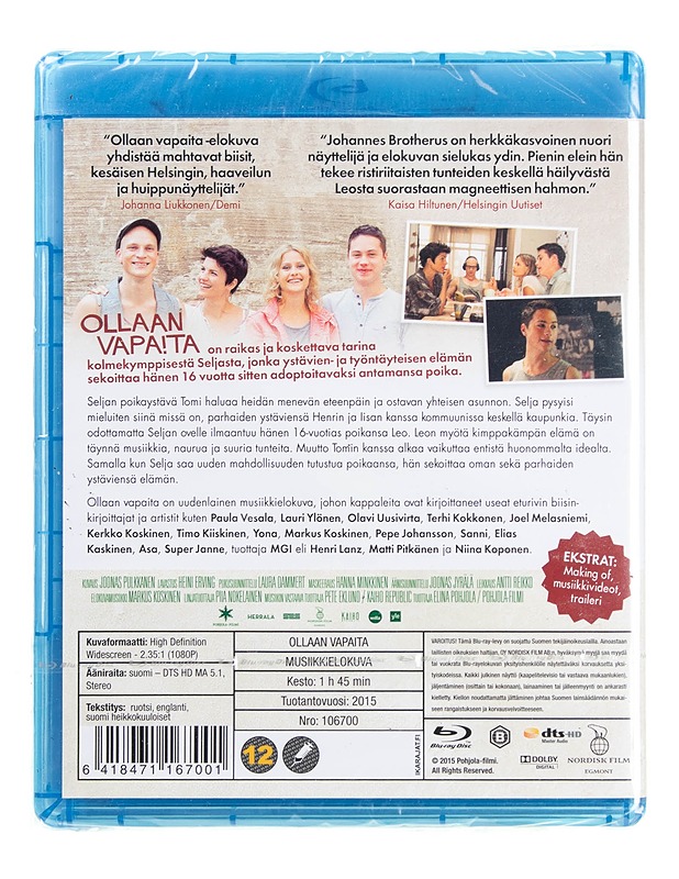 Ollaan vapaita - Blu-ray - Blu-ray-levyt - 10105622359 - 1