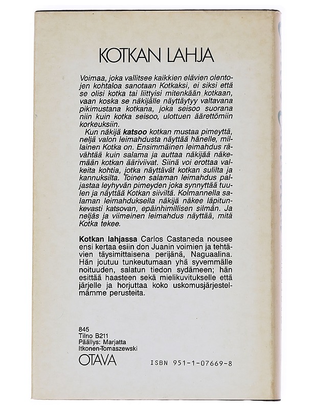 Kotkan lahja - Castaneda, Carlos - Romaanit ja novellit - 10105622474 - 1
