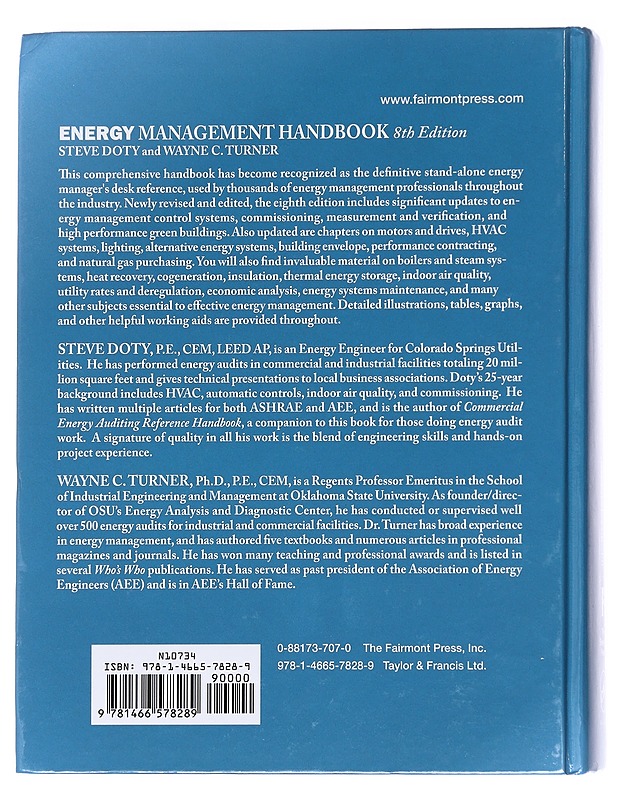 Energy Management Handbook - Steve Doty, Wayne C. Turner - Tietokirjat ja oppaat - 10105622578 - 1