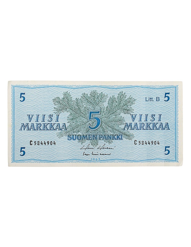 SUOMEN PANKKI 5 markan seteli - Muut sisustustavarat - 10105622605 - 0