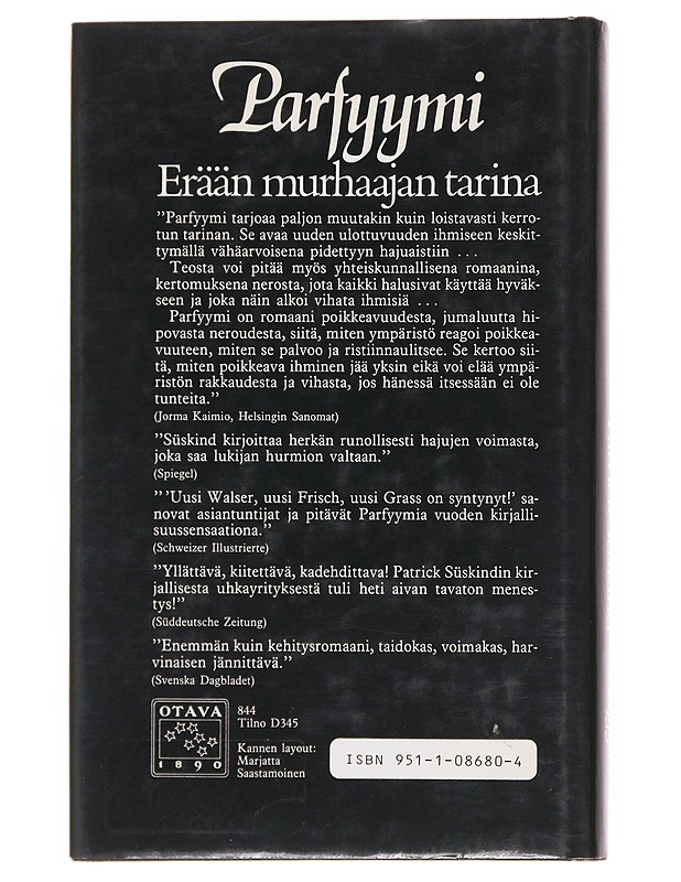 Parfyymi / erään murhaajan tarina - Süskind, Patrick - Romaanit ja novellit - 10105622643 - 1