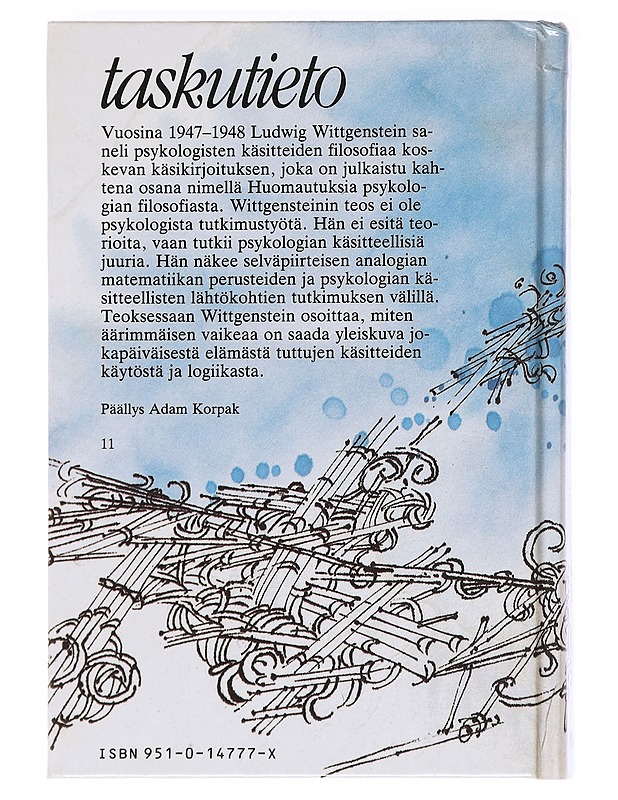 Huomautuksia psykologian filosofiasta. I - Wittgenstein, Ludwig - Tietokirjat ja oppaat - 10105622644 - 1