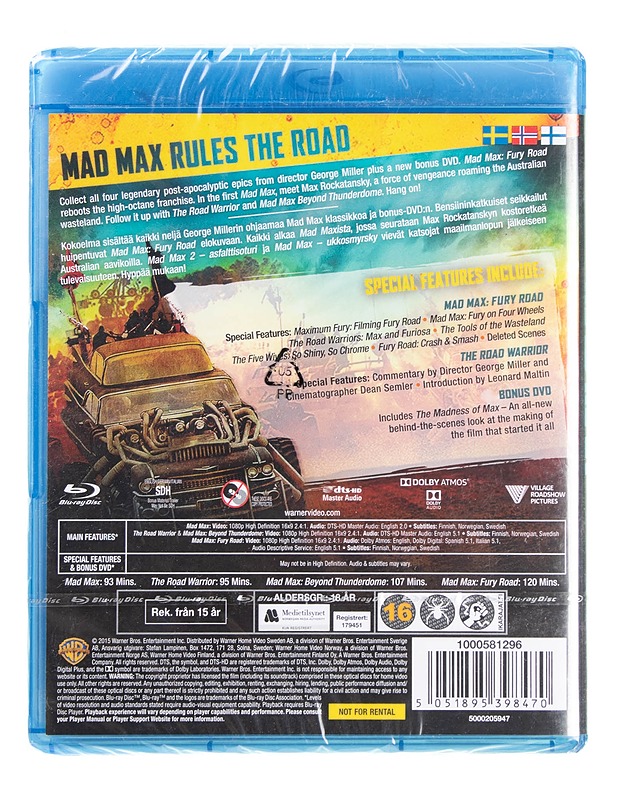Mad Max Anthology - Blu-ray - Blu-ray-levyt - 10105622647 - 1
