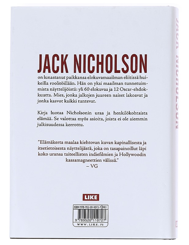 Jack Nicholson - Eliot, Marc - Elämäkerrat ja muistelmat - 10105622662 - 1