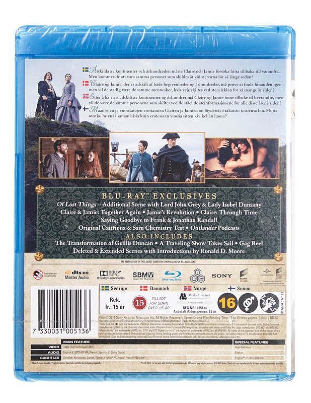 Outlander: Season 3 - Blu-ray - Blu-ray-levyt - 10105622677 - 1